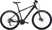 Велосипед FORWARD APACHE 27,5 3.0 disc (2022) черный/оранжевый